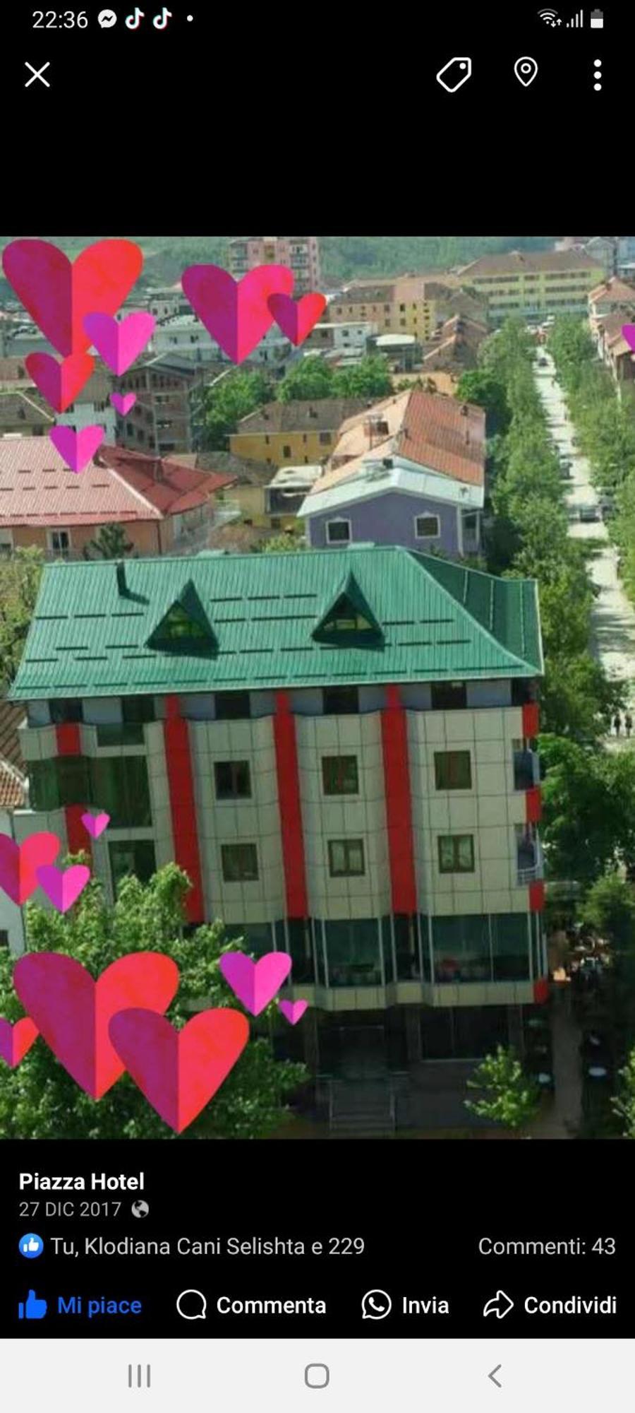 Hotel Piazza Peshkopia Kültér fotó